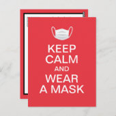 マ保スクを冷静に衣服する ポストカード (正面/裏面)