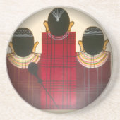 マ市松模様にサイポートレート コースター (正面)