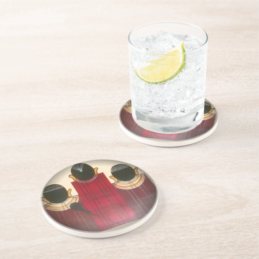 マ市松模様にサイポートレート コースター (側面)