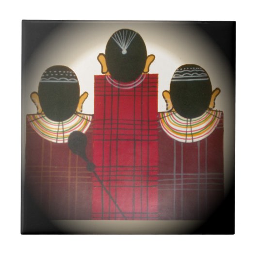 マ市松模様にサイポートレート タイル (正面)