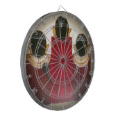 マ市松模様にサイポートレート ダーツボード (正面左)