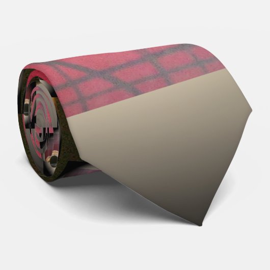 マ市松模様にサイポートレート ネクタイ (ロール)