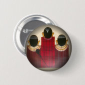 マ市松模様にサイポートレート 缶バッジ (正面&裏面)