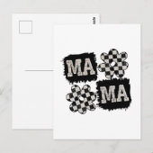 マ市松模様にマ母の日ママになる ポストカード (正面/裏面)
