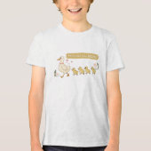 マ後を追マかわいいダック家族 トライブレンドＴシャツ (正面)