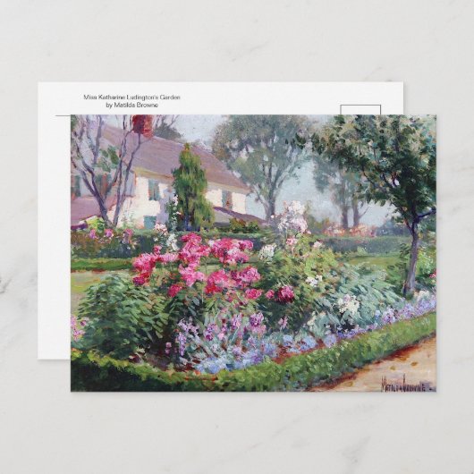 マ恋しく思ティルダ・ブラウンのカザリーヌ・ルディントンの庭 ポストカード (正面/裏面)