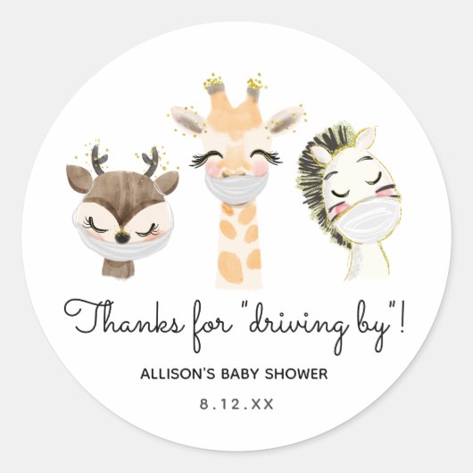 マ感謝していスクメッセージカード ラウンドシール (正面)