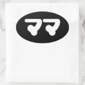 マ日本のマママ |日本語 楕円形シール (バッグ)