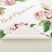 マ最高のマがくすんだピンクの牡丹フローラ シェルパブランケット (3/4)