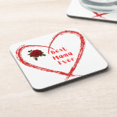 マ最高のマがAのハートに コースター (左側)