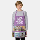 マ最高のマエバーフパーソナライズされたォトコラージュラベンダー エプロン (着用した状態)