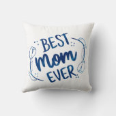 マ最高のマエバーマザーズデイブルーフローラギフトアイディア クッション (裏面)