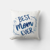 マ最高のマエバーマザーズデイブルーフローラギフトアイディア クッション (正面)