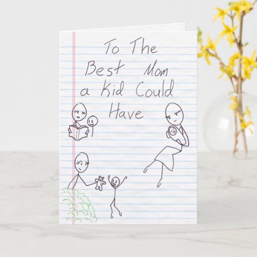 マ最高のマスティックフィギュアマザーズデイカード カード (黄色い花)