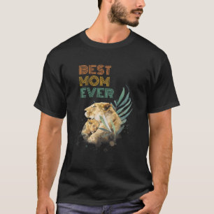マ最高のママライオネス動物ライオン母ダ Tシャツ