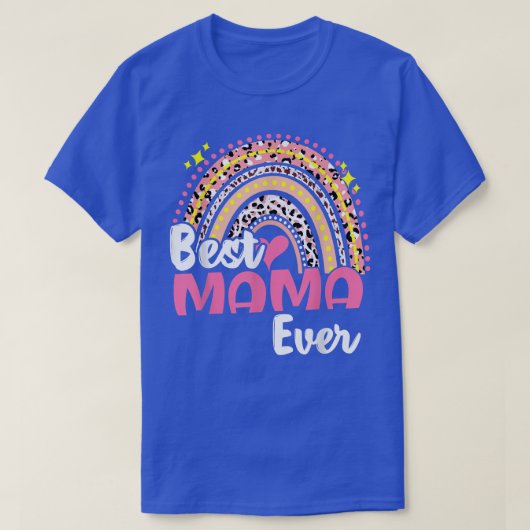 マ最高のマーEVER PINKおもしろい LEOPARD RAINBOW MOTHERS Tシャツ (デザイン正面)