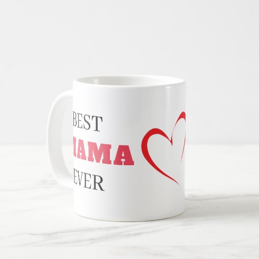 マ最高のマ・エバエレガントシックスタイリッシュハート コーヒーマグカップ (正面左)