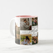 マ最高のマ・エバースクリプト母の日8写真コラージュ ツートーンマグカップ (正面左)