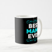 マ最高のマ・エバー青と白 コーヒーマグカップ (正面右)