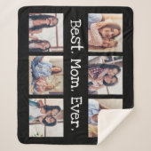 マ最高のマ·エバー6の白黒写真コラージュ シェルパブランケット (正面)