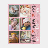 マ最高のマ・エバー・フォト・コラージュ フリースブランケット (正面)