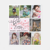 マ最高のマ·エバ·タイポグラフィ·フォト·コラージュ フリースブランケット (正面)