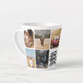 マ最高のマ・エパーソナライズされたバー・フォトコラージュ カフェラテマグ (左アングル)