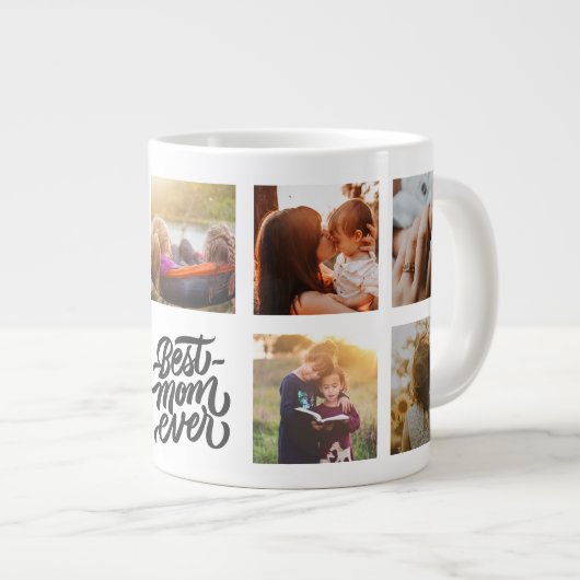 マ最高のマ・エパーソナライズされたバー・フォトコラージュ ジャンボコーヒーマグカップ (正面右)