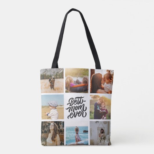 マ最高のマ・エパーソナライズされたバー・フォトコラージュ トートバッグ (裏面)