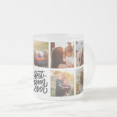 マ最高のマ・エパーソナライズされたバー・フォトコラージュ フロストグラスマグカップ (正面右)