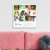 マ最高のマ，ママ，ママ定義12フォトコラージュ キャンバスプリント (インサイチュ (リビング))