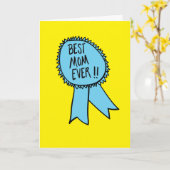 マ最高のマ！母の日 |誕生日カード カード (黄色い花)