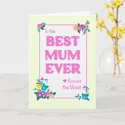 マ最高のムがマームズバイマザーズデイでマイルズのカードを渡る カード (黄色い花)