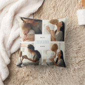 マ最高のーム |アクア&ホワイトキッズフォトコラージュ クッション (ブランケット)