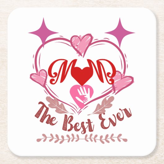 マ最高のーム スクエアペーパーコースター (正面)