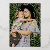 マ最高のーム |フォトハッピーマザーズデイカード 箔招待状 (正面)