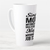 マ独身のマ数々の・タスク忍者 カフェラテマグ (左アングル)