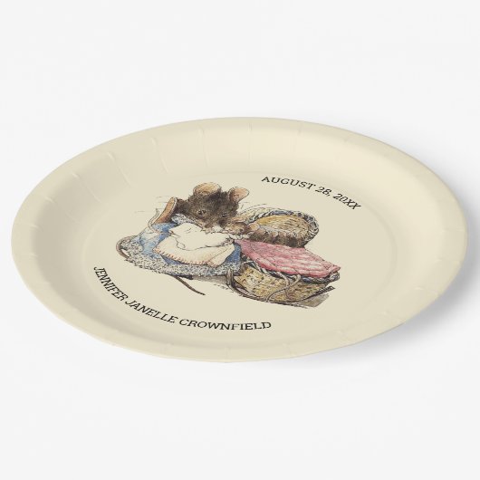 マ生まれたばかりのウス&マザー・ベビー・シャワー ペーパープレート (アングル)