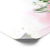 マ空白のスタイリッシュ紫ピンローズ背景ポスター ポスター (角)