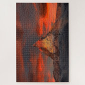 マ素晴らしターホルンの赤い空の風景 ジグソーパズル (縦)