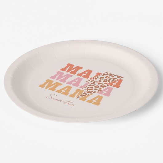 「マ素朴マ」の繰り返し ペーパープレート (アングル)