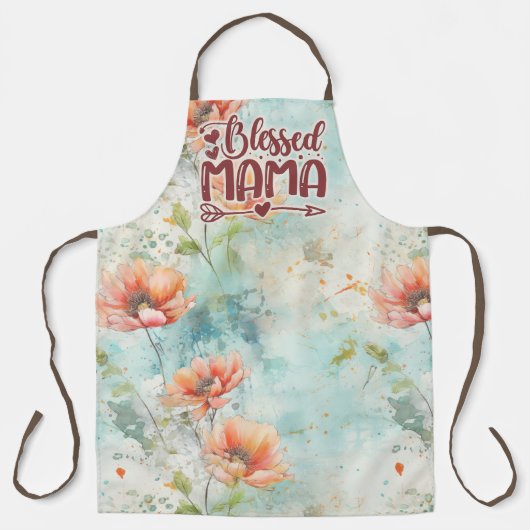 マ賛美マオールオーバープリント エプロン (正面)