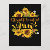 マ賛美マファミリー母の日ひまわり母 ポストカード (正面)