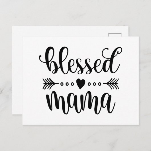 マ賛美ママママザーズデイ引用文 |はがき ポストカード (正面/裏面)