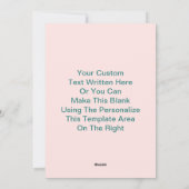 マ賛美ムティール（緑がかった色）ピンクと金ゴールドグリッタータイポグラフィ シーズンカード (裏面)