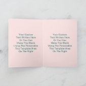 マ賛美ムティール（緑がかった色）ピンクと金ゴールドグリッタータイポグラフィ シーズンカード (内部)