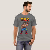 マ・ピエル ヒーロー レトロ マッスル ガール Tシャツ (正面フル)