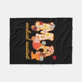 マ メディカル インスタント フォール パンプキン かわいい フリースブランケット (正面(横))