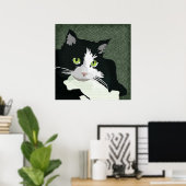 ミアアートグリーンキャンバス ポスター (ホームオフィス)