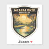 ミアクカリバー州パークフロリダトラベルアートヴィンテージ シール (シート)